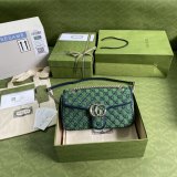 Gucci Knockoff 443497 GG Marmont matelassé shoulder green bag