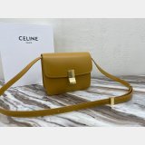 Celine Leather Teen Classic Bag in Yellow