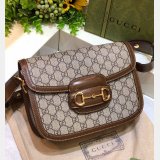 Gucci Replica GG Horsebit 1955 shoulder 602204 Brown bag