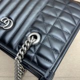 Replica Gucci 681483 GG Marmont Black Sale Bolsa Bag