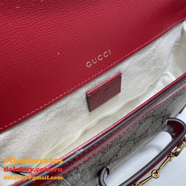 Luxury Gucci Horsebit 1955 Shoulder 658574 Red Bags for Women