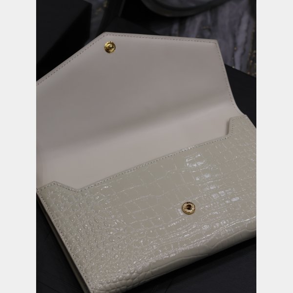 Designer YSL UPTOWN crocodile pattern 582124 CLUTCH