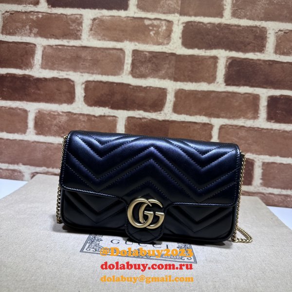 GG Marmont Gucci Replica Card Case Chain Wallet 751526 Bag