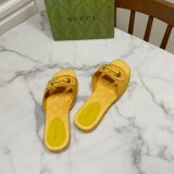 Top Quality GUCCI INTERLOCKING G CUT-OUT SANDAL FLAT