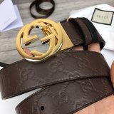 Fake Gucci 37MM Double G leather Replica belt