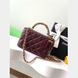 Replica AP4168 Vanity Clutch With Chain Shiny 1:1 Mirror Bag