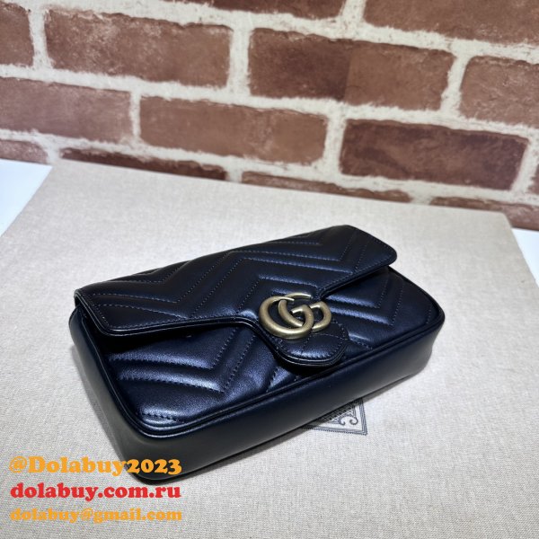 GG Marmont Gucci Replica Card Case Chain Wallet 751526 Bag