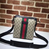 Top Quality Gucci Web GG Supreme Flat Messenger Replica 471454 Bag