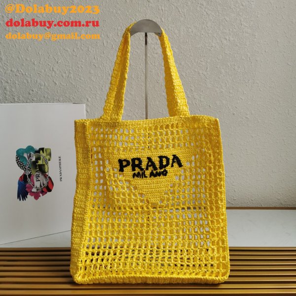 Top Quality PRADA Raffia tote bag Replica