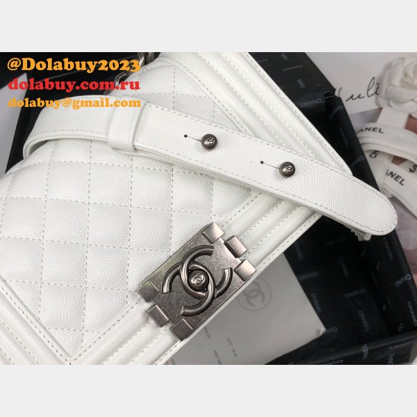 Top Quality CC 67085 Le boy Bag caviar leather 20CM