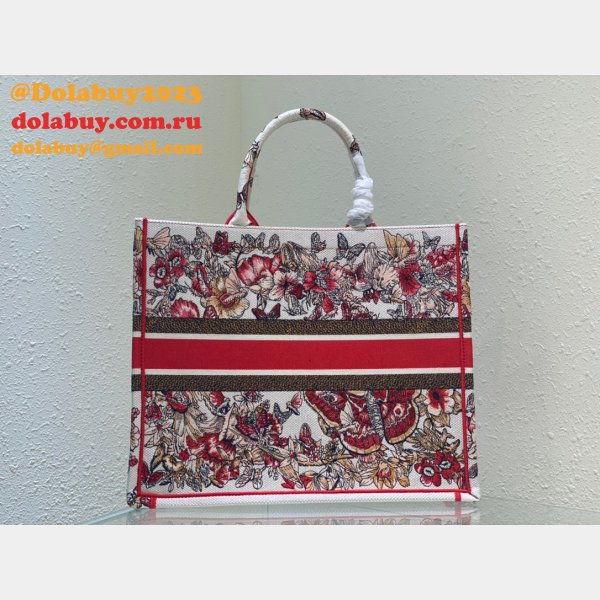 Best Replica Handbag 2022 Dior Designer Book Totes Red for Cheap