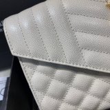 YSL Replica Saint Laurent Envelope Wallet on Chain WOC 620280 White Bag