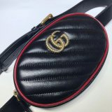 Replica Gucci Hibiscus 476434 AAA+ Chevron Leather GG Marmont