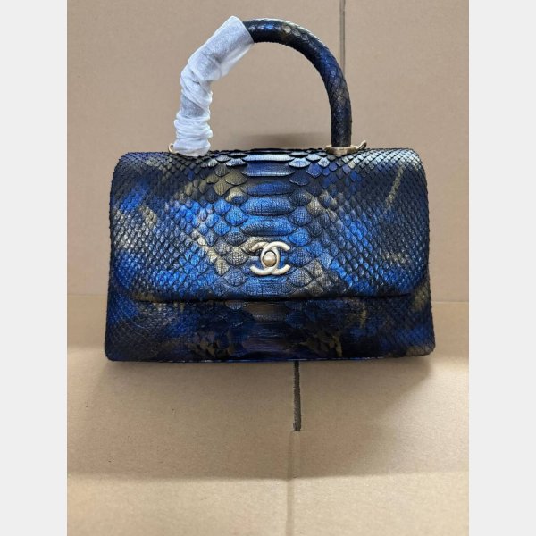 7 Star Luxury CC HANDLE SNAKE SKIN HANDBAG 25CM