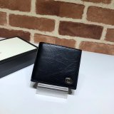 7 Star Gucci Replica Black Leather Wallet With Interlocking G575985