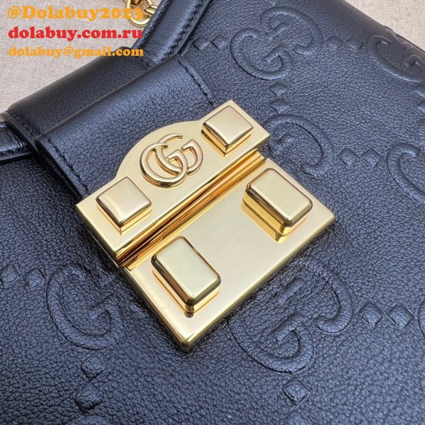 Top Quality 675788 Replicas Small GG shoulder black/white bag