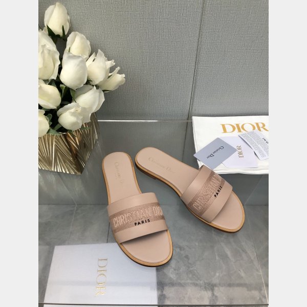 High Quality DIOR flat women slippers