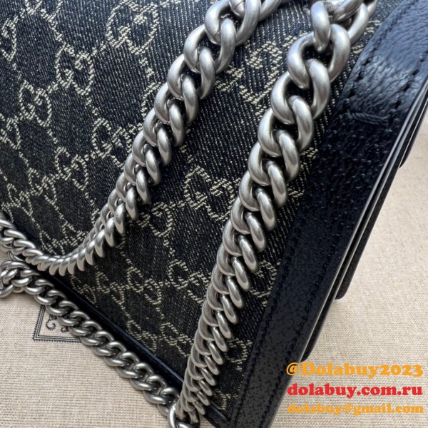 The highest quality Gucci Dionysus GG Supreme Shoulder Bag 400249 Black