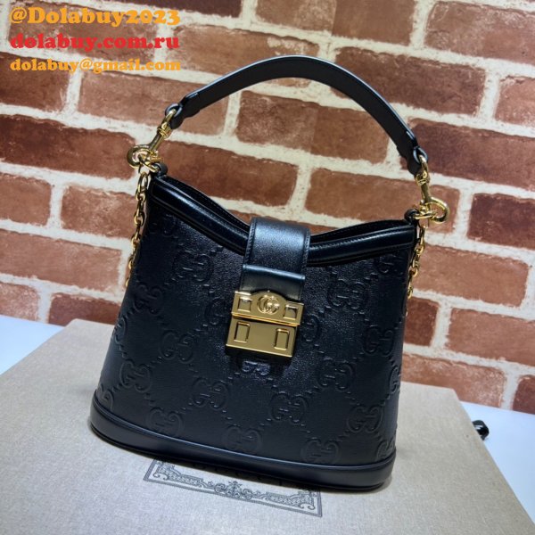 Top Quality 675788 Replicas Small GG shoulder black/white bag