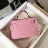 Hermes Outlet 1:1 Replica Mini Kelly Pink Handbags