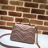 Cheap 547260 Gucci Chevron Leather GG Marmont Mini Top Handle