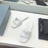 Replica Prada Logo cutout White And Black Calfskin leather sandals