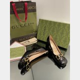 Pump Patent Heels Ballet Flat Horsebit Replica Gucci Shoes