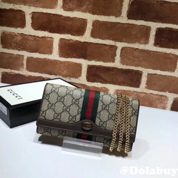 Replica Ophidia GG chain wallet 546592