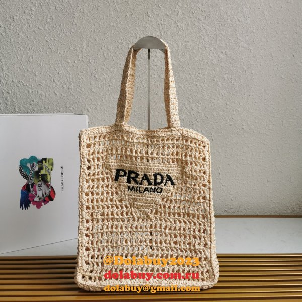 Top Quality PRADA Raffia tote bag Replica