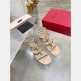 Wholesale VALENTINO ROCKSTUD FLAT CALFSKIN SANDAL WITH STRAPS