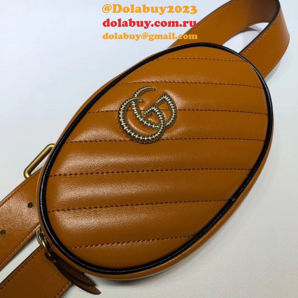 Replica Gucci Hibiscus 476434 AAA+ Chevron Leather GG Marmont