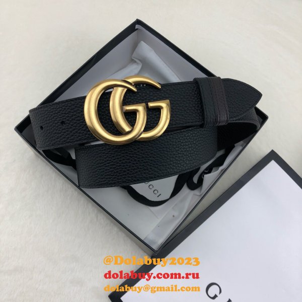 AAA+ Gucci 38mm Replica GG sliver/golden black Belt