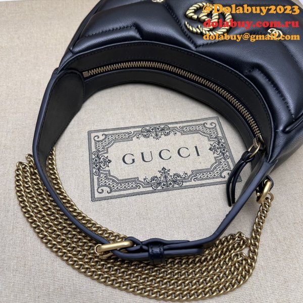 Copy GG Marmont Half-moon-shaped 770983 Perfect Knockoff Bag