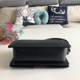 UK CC V Le Boy Top Quality Replica Black Bags Lambskin 25cm