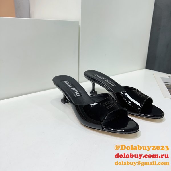 Miu Miu New Low Heel Slippers Buy The Best Product Replica Shoes