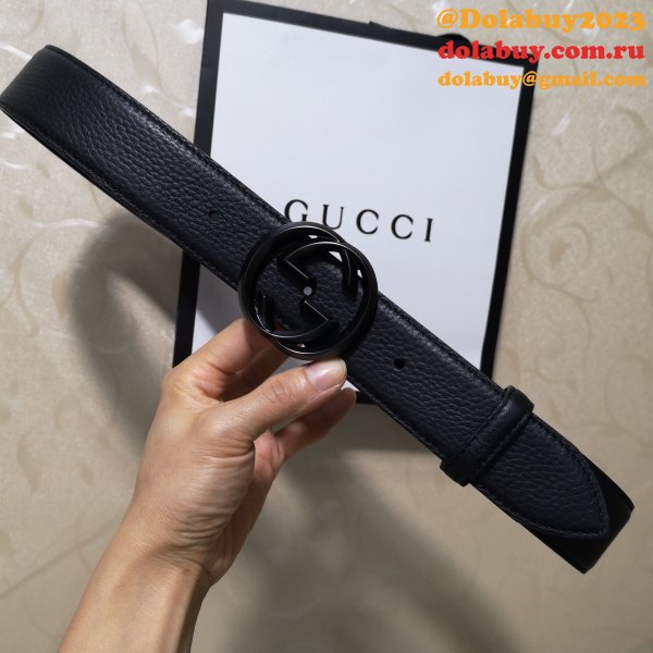 Gucci Belt With Double G Buckle 38mm-5 UK Black