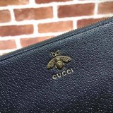 Luxury Gucci 523684 Animalier leather pouch  Black