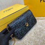 Fendi Best Fashion 212200 Maca embossing Black Bags