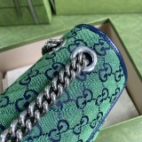 Gucci Knockoff 443497 GG Marmont matelassé shoulder green bag