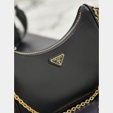 1:1 Clone Prada Replica Handbags Outlet Leather Hobo Re-Edition Online