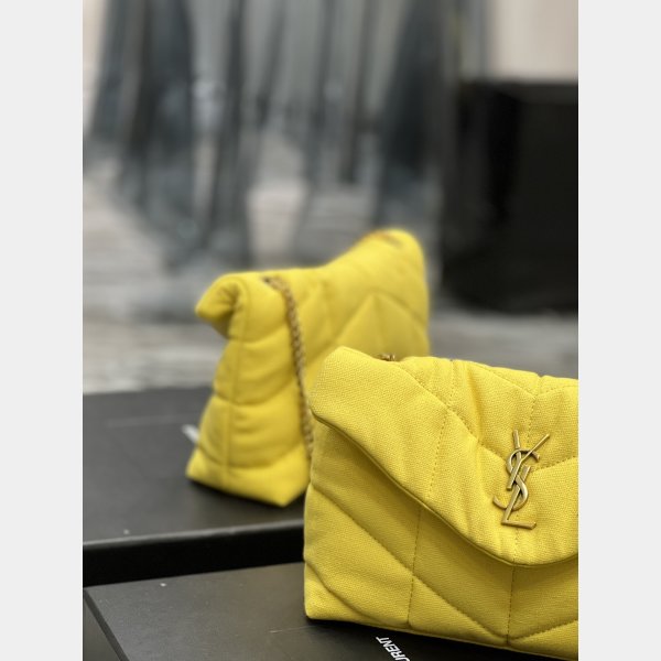 AAA+ 620333 Saint Laurent Knockoff Puffer Toy Bag In Canvas 29cm