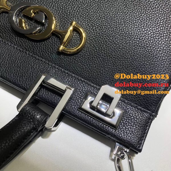 High Quality Leather Gucci 569712 Zumi Small Top Handle Replica Bag