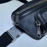 Top Quality Gucci Belt bag with Interlocking G 682933 black GG Supreme