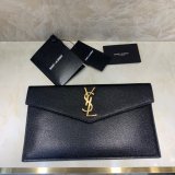 YSL AAA+ CLUTCH IN GRAIN DE POUDRE EMBOSSED LEATHER