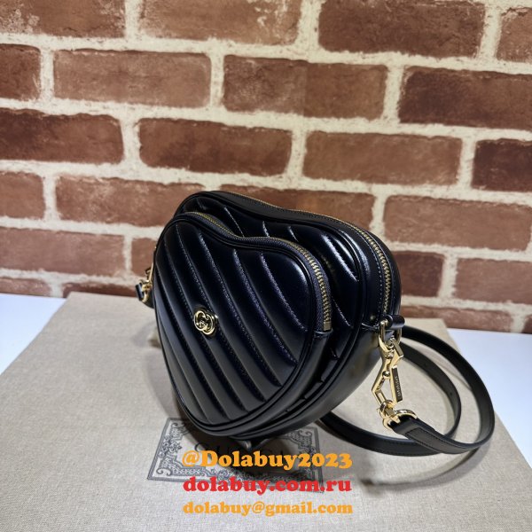 Top Quality GG MARMONT 751628 Heart matelasse BAG