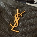 AAA+ Saint Laurent monogram compact zip around wallet black