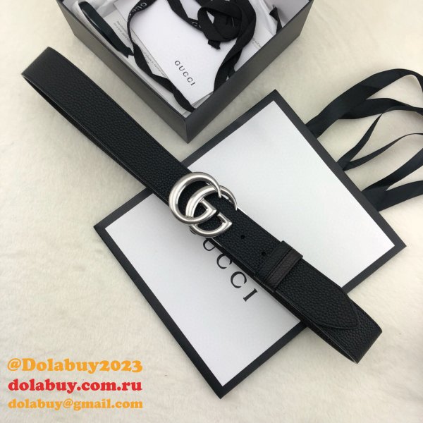 Luxury Gucci 38MM Double G Shop the New Replica Black Belts