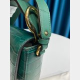 Chloé AAA+ Replica 6030 Blue C Bag In Embossed Croco Effect