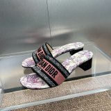 High Quality Dior Dway Heeled Slides Replica Shoes