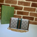 Gucci Replica Brown Jackie 1961 chain wallet 652681 bag